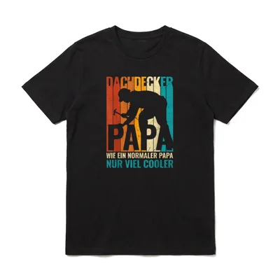 Dachdecker Papa Nur Cooler T-Shirt – Klassisches T-Shirt in Schwarz