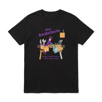 Mini Bauleiterin Werkzeuggürtel Fluchen T-Shirt – Klassisches T-Shirt in Schwarz