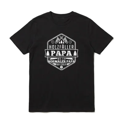 Holzfäller Kettensäge im Wald T-Shirt – Klassisches T-Shirt in Schwarz