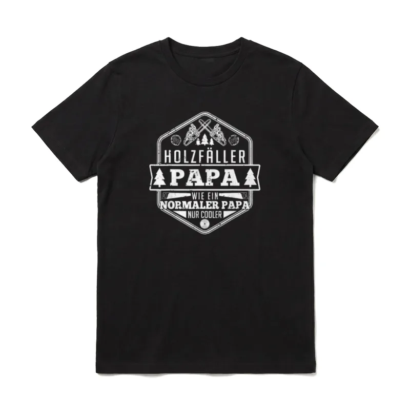 Holzfäller Kettensäge im Wald T-Shirt – Klassisches T-Shirt in Schwarz