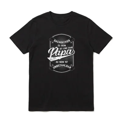 Dachdecker Papa Ehre Vatertag T-Shirt – Klassisches T-Shirt in Schwarz