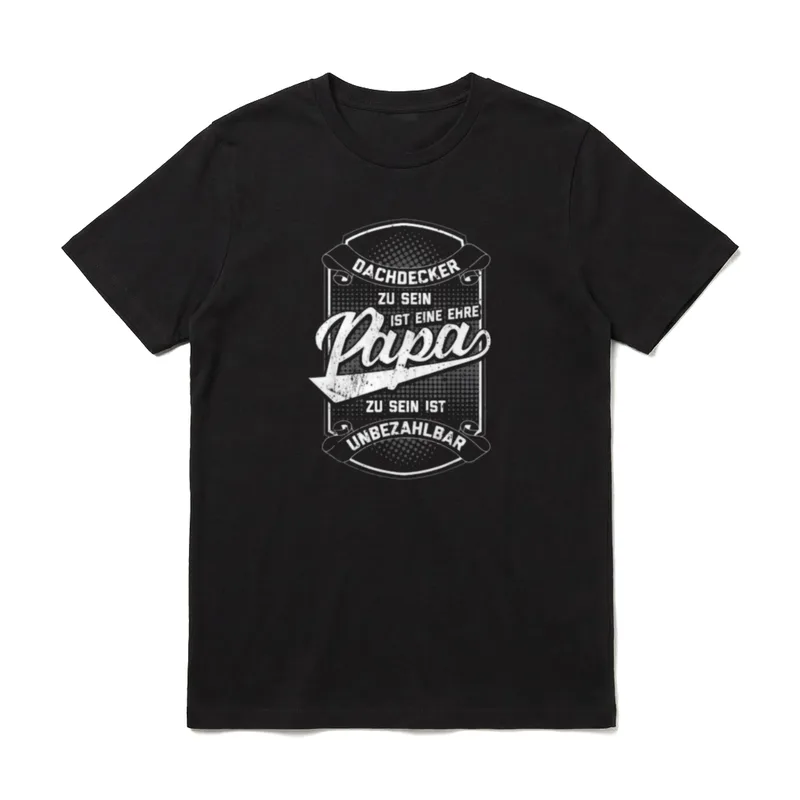 Dachdecker Papa Ehre Vatertag T-Shirt – Klassisches T-Shirt in Schwarz