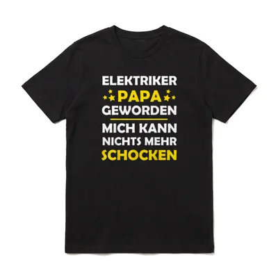 Elektriker Papa Geworden Vater T-Shirt – Klassisches T-Shirt in Schwarz