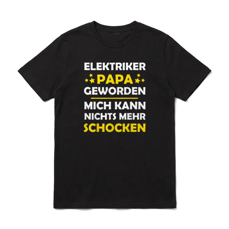 Elektriker Papa Geworden Vater T-Shirt – Klassisches T-Shirt in Schwarz