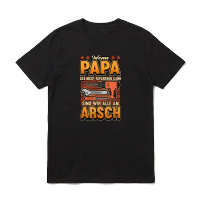 Papa Lustig Vatertag Handwerker T-Shirt – Klassisches T-Shirt in Schwarz