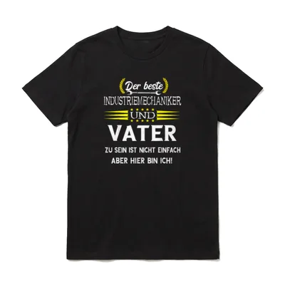 Bester Industriemechaniker Vater Industrie T-Shirt – Klassisches T-Shirt in Schwarz