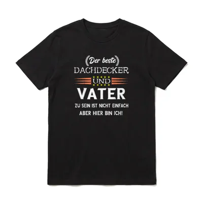 Dachdecker Vater Zimmermann Handwerker T-Shirt – Klassisches T-Shirt in Schwarz
