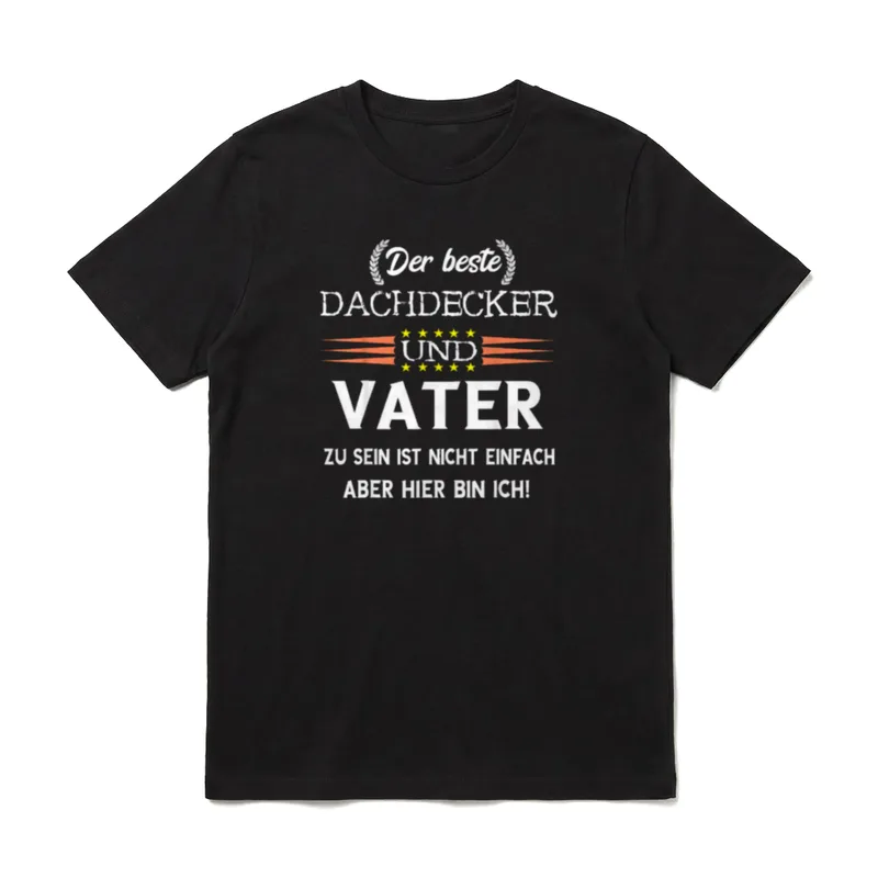 Dachdecker Vater Zimmermann Handwerker T-Shirt – Klassisches T-Shirt in Schwarz