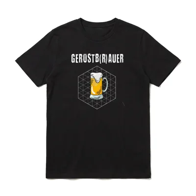 Gerüstbau und Bier Handwerker T-Shirt – Klassisches T-Shirt in Schwarz