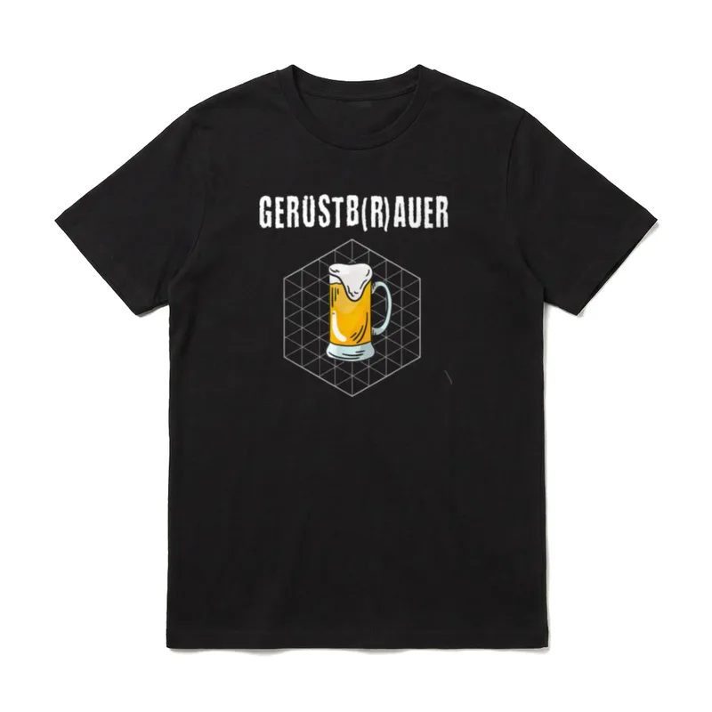 Gerüstbau und Bier Handwerker T-Shirt – Klassisches T-Shirt in Schwarz