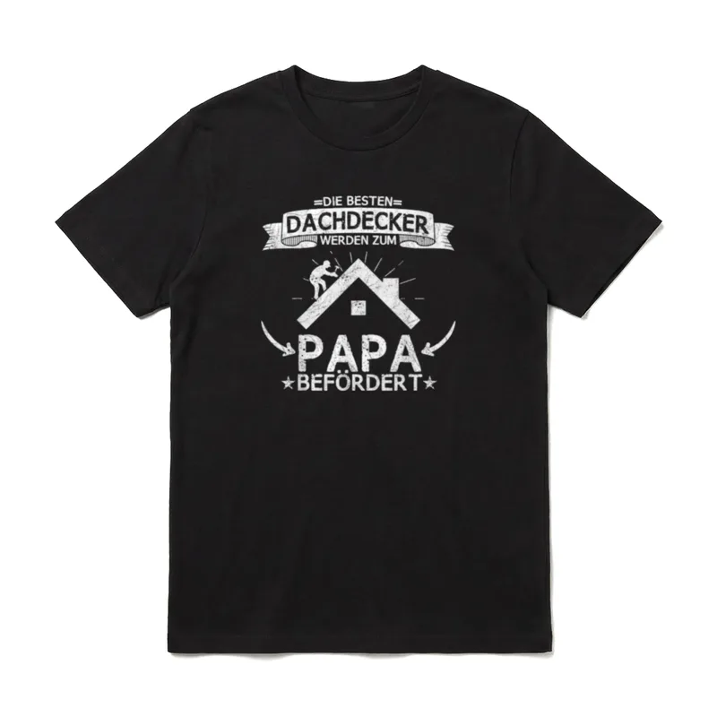 Dachdecker Handwerker Bauarbeiter Papa T-Shirt – Klassisches T-Shirt in Schwarz