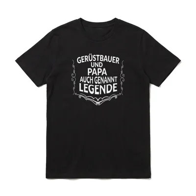 Gerüstbauer Papa Sprüche Handwerk T-Shirt – Klassisches T-Shirt in Schwarz