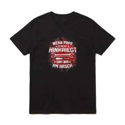 Lustiger Spruch Bester Papa T-Shirt – Klassisches T-Shirt in Schwarz