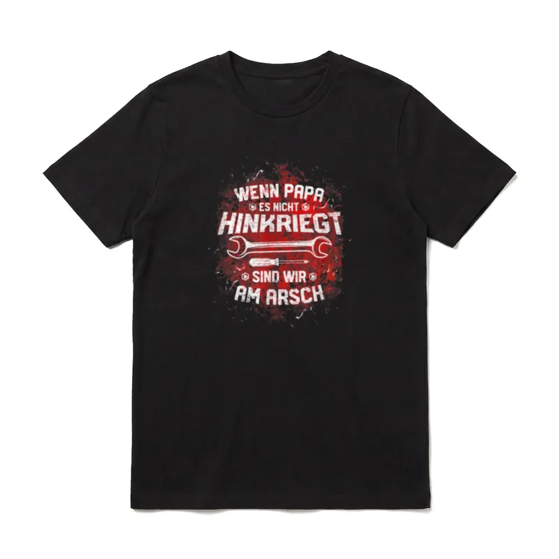 Lustiger Spruch Bester Papa T-Shirt – Klassisches T-Shirt in Schwarz