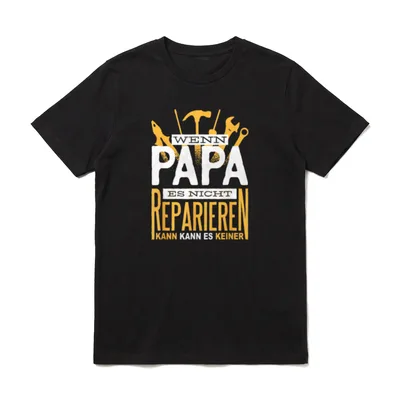 Lustig wenn Mein Papa T-Shirt – Klassisches T-Shirt in Schwarz