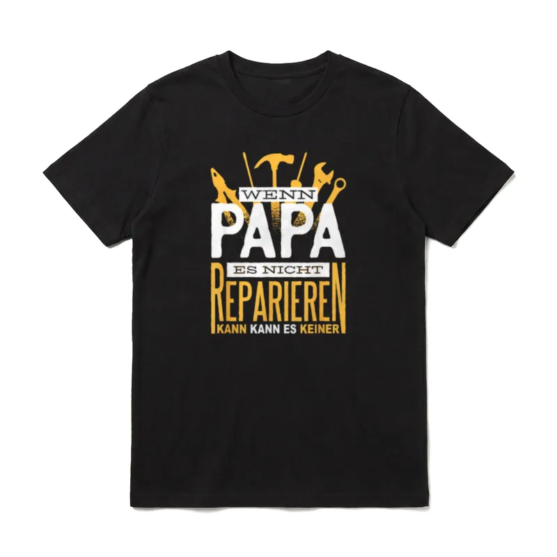 Lustig wenn Mein Papa T-Shirt – Klassisches T-Shirt in Schwarz