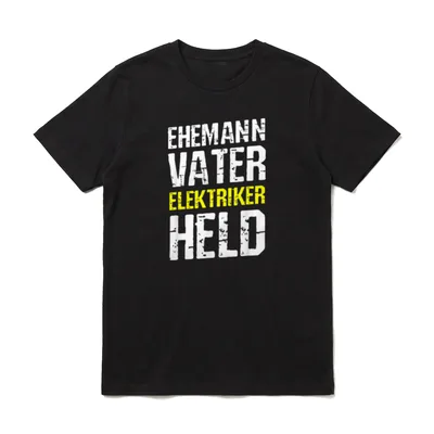 Lustiges Ehemann Vater Elektriker T-Shirt – Klassisches T-Shirt in Schwarz