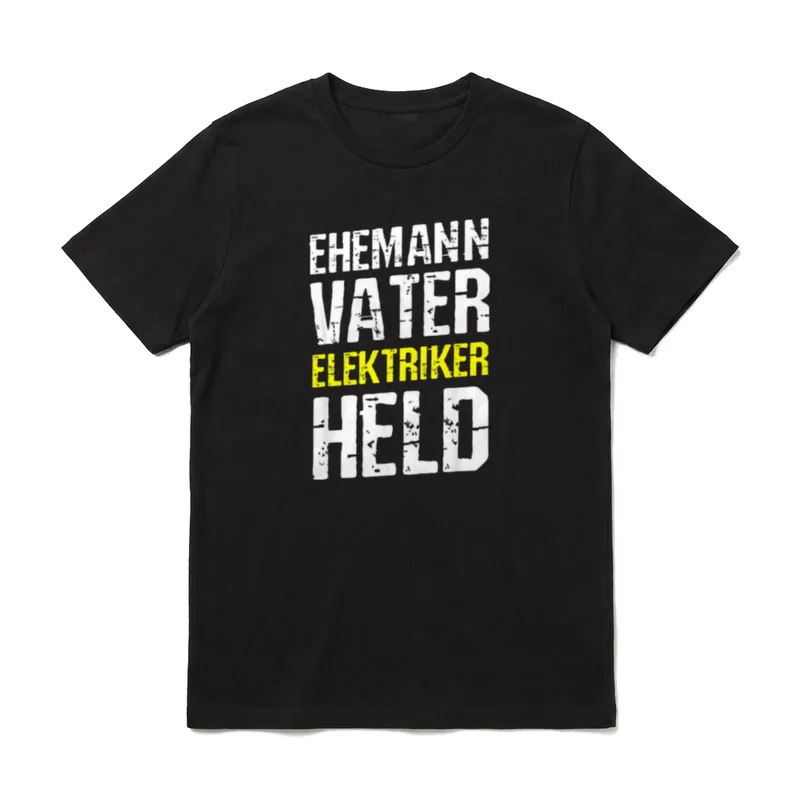 Lustiges Ehemann Vater Elektriker T-Shirt – Klassisches T-Shirt in Schwarz