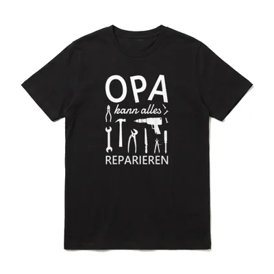 Opa reparieren lustig Heimwerker T-Shirt – Klassisches T-Shirt in Schwarz
