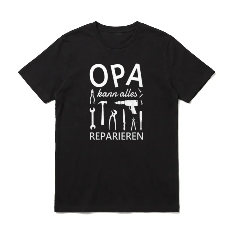 Opa reparieren lustig Heimwerker T-Shirt – Klassisches T-Shirt in Schwarz
