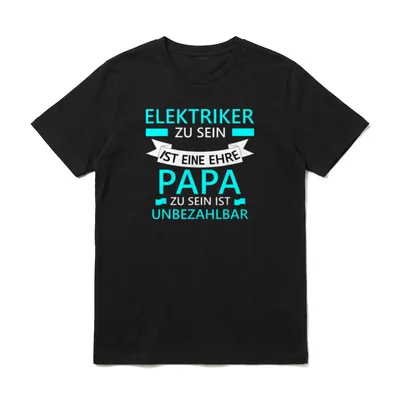 Elektriker Design Papa T-Shirt – Klassisches T-Shirt in Schwarz
