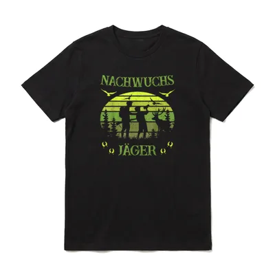 Jäger Papa und Sohn T-Shirt – Klassisches T-Shirt in Schwarz