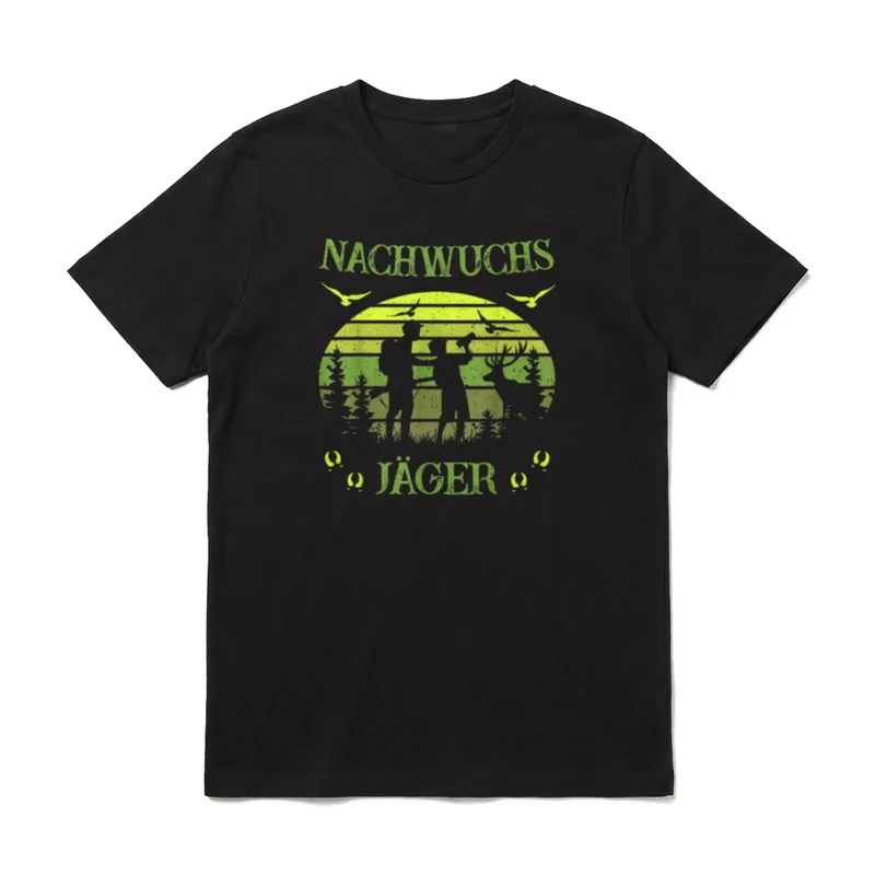Jäger Papa und Sohn T-Shirt – Klassisches T-Shirt in Schwarz