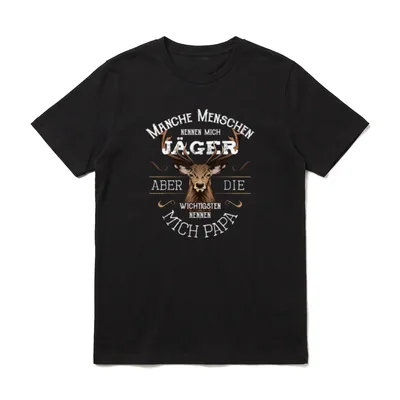 Papa & Jäger Vatertag T-Shirt – Klassisches T-Shirt in Schwarz