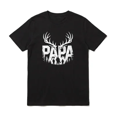 Papa Jäger Vater Jagd T-Shirt – Klassisches T-Shirt in Schwarz