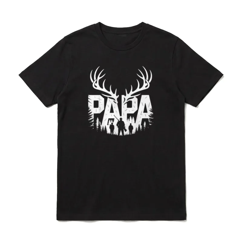 Papa Jäger Vater Jagd T-Shirt – Klassisches T-Shirt in Schwarz