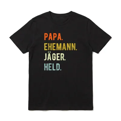 Jäger Papa Jagd Spruch T-Shirt – Klassisches T-Shirt in Schwarz