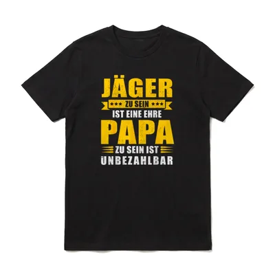 Jäger Ehre Papa unbezahlbar T-Shirt – Klassisches T-Shirt in Schwarz