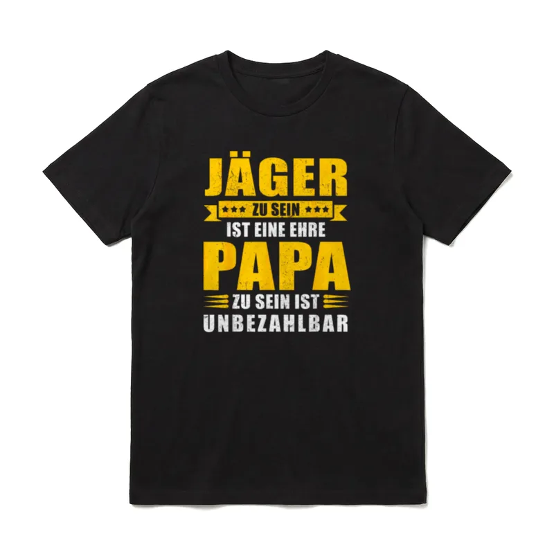 Jäger Ehre Papa unbezahlbar T-Shirt – Klassisches T-Shirt in Schwarz