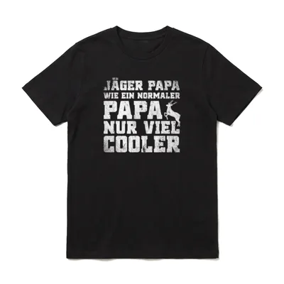 Jäger Papa wie ein normaler T-Shirt – Klassisches T-Shirt in Schwarz