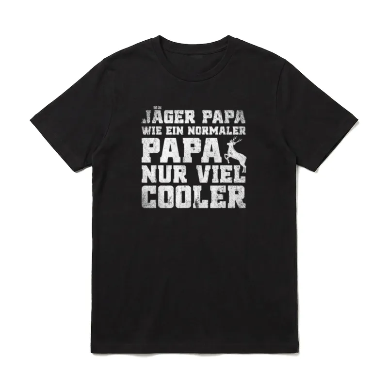 Jäger Papa wie ein normaler T-Shirt – Klassisches T-Shirt in Schwarz