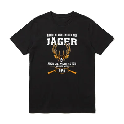 Jäger Opa Jagd I T-Shirt – Klassisches T-Shirt in Schwarz