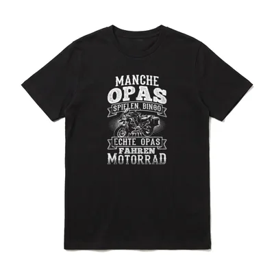 Motorrad T-Shirt Herren – Klassisches T-Shirt in Schwarz