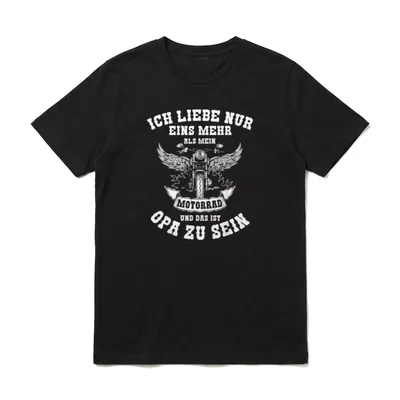 T-Shirt Opa Motorrad – Klassisches T-Shirt in Schwarz