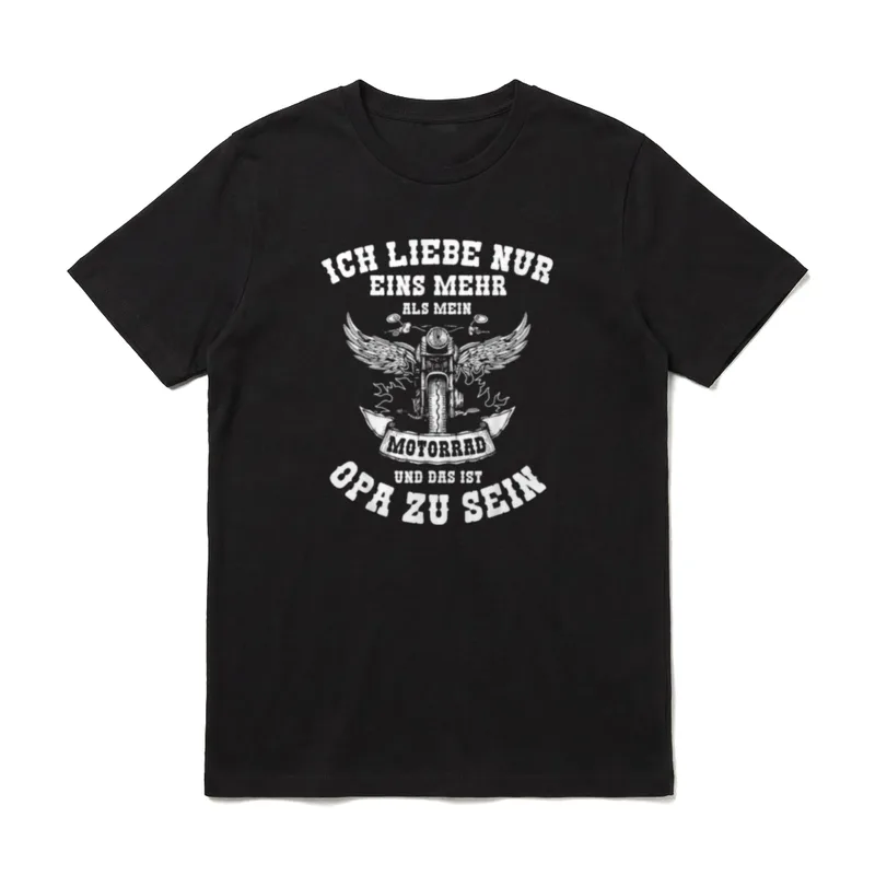 T-Shirt Opa Motorrad – Klassisches T-Shirt in Schwarz