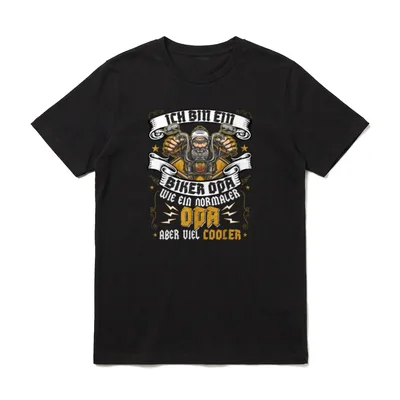 Biker T-Shirt Design – Klassisches T-Shirt in Schwarz