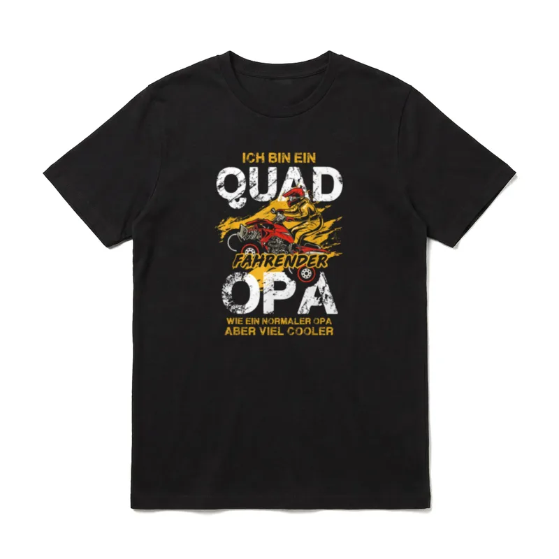 Quad fahrender Opa Lustiges T-Shirt – Klassisches T-Shirt in Schwarz