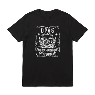Echte Opas fahren Motorrad T-Shirt – Klassisches T-Shirt in Schwarz