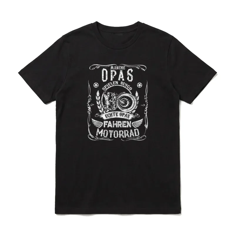 Echte Opas fahren Motorrad T-Shirt – Klassisches T-Shirt in Schwarz
