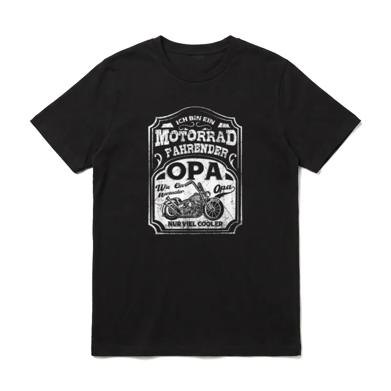 Cooles Motorrad Opa T-Shirt – Klassisches T-Shirt in Schwarz