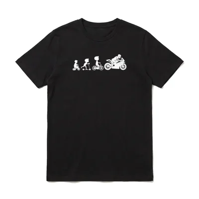 T-Shirt Evolution Motorrad – Klassisches T-Shirt in Schwarz