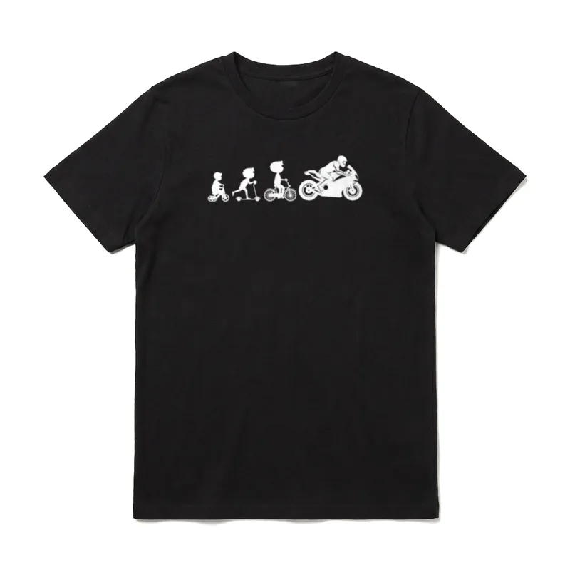 T-Shirt Evolution Motorrad – Klassisches T-Shirt in Schwarz