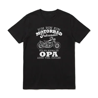 Ich Bin Ein Motorrad Fahrender T-Shirt – Klassisches T-Shirt in Schwarz