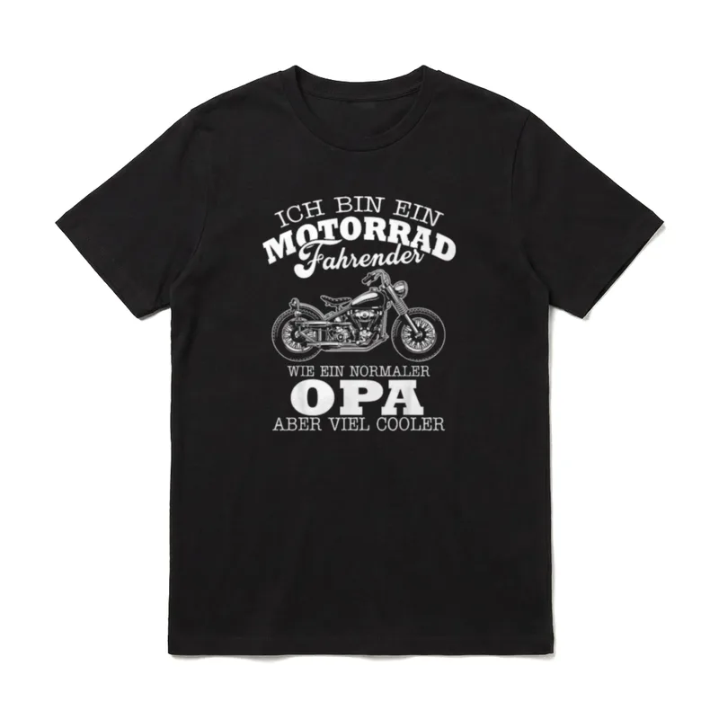Ich Bin Ein Motorrad Fahrender T-Shirt – Klassisches T-Shirt in Schwarz