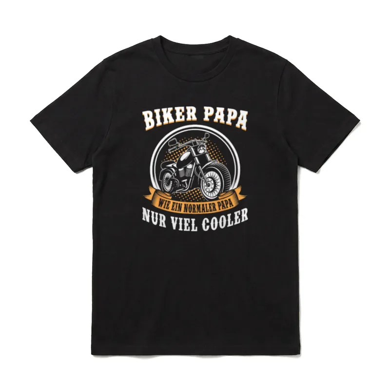 Biker Papa Motorrad Vatertag T-Shirt – Klassisches T-Shirt in Schwarz