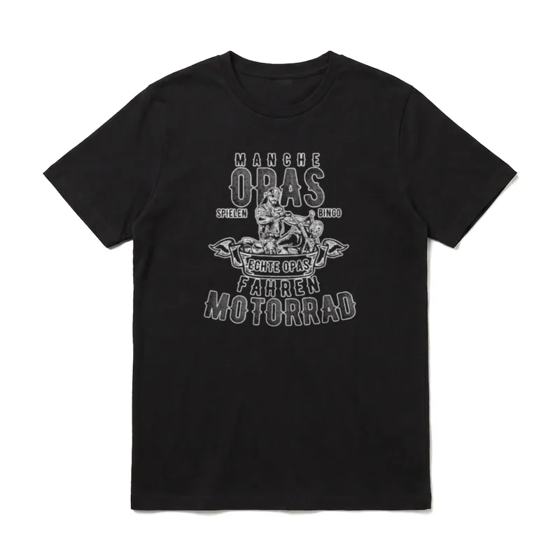 Opa Motorrad Biker Bingo T-Shirt – Klassisches T-Shirt in Schwarz